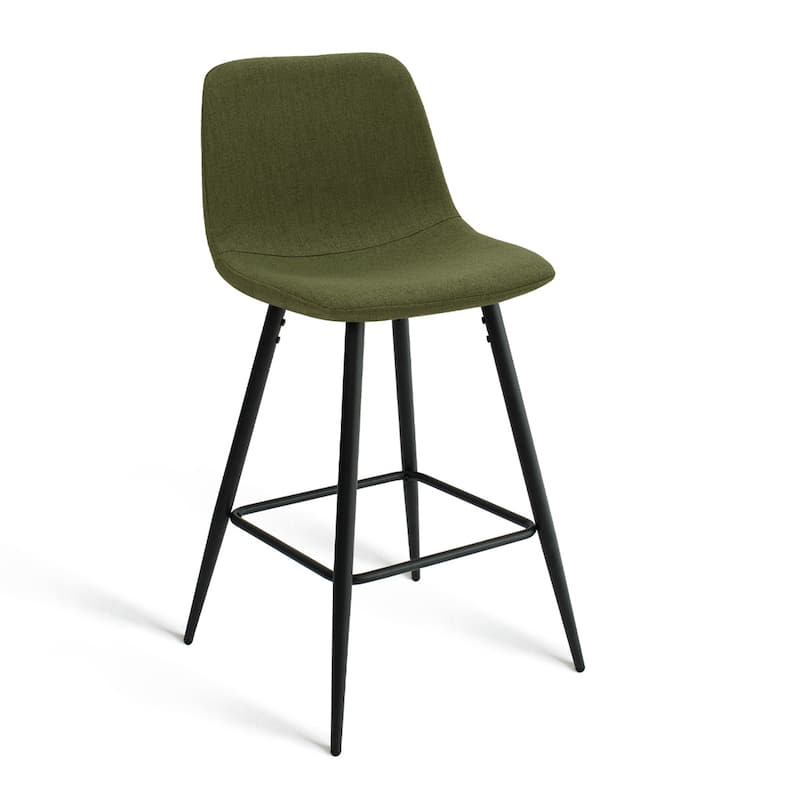 Fabric Upholstered 26" Counter Stool (Set of 2) - 38"x19"x19"