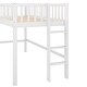 preview thumbnail 9 of 13, Twin Loft Bed with Ladder and Slide White Platform Bed