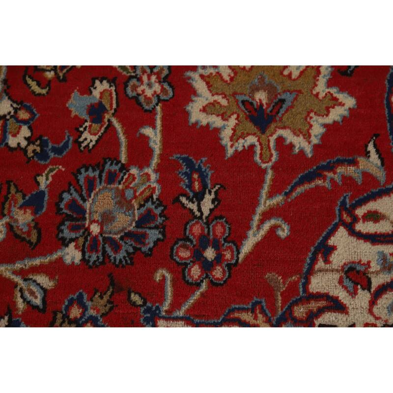 Hand Knotted Oriental 100% Wool Carpet Traditional Floral Red Najafabad Area Rug - 16' 8'' X 10' 4''