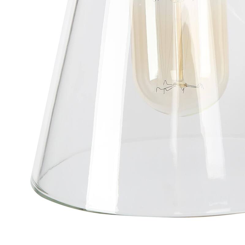 Modern 3/4-Light Black Gold Bathroom Vanity Lights Cone Glass Wall Sconce