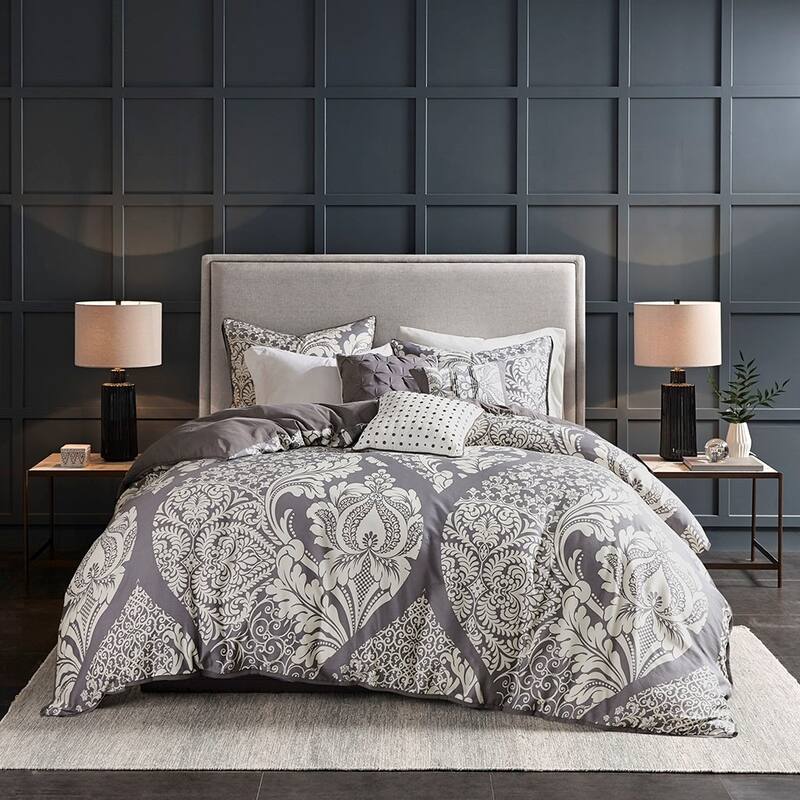 GDF Studio - Vienna 6-Piece Printed Duvet Cover Set with Decorative Pillows