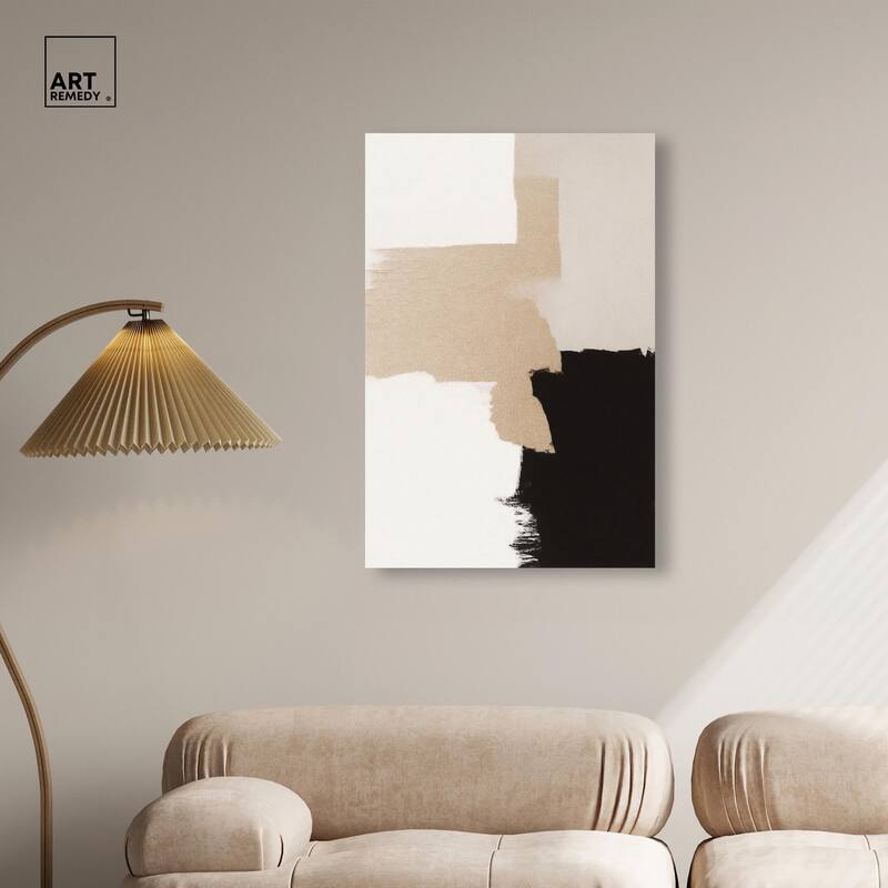 Beige and Black II Canvas by Art Remedy, Gallery Wrapped