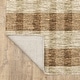 preview thumbnail 5 of 8, Thalia Scandinavian Textured Stripes Beige/ Rust PET Yarn Area Rug