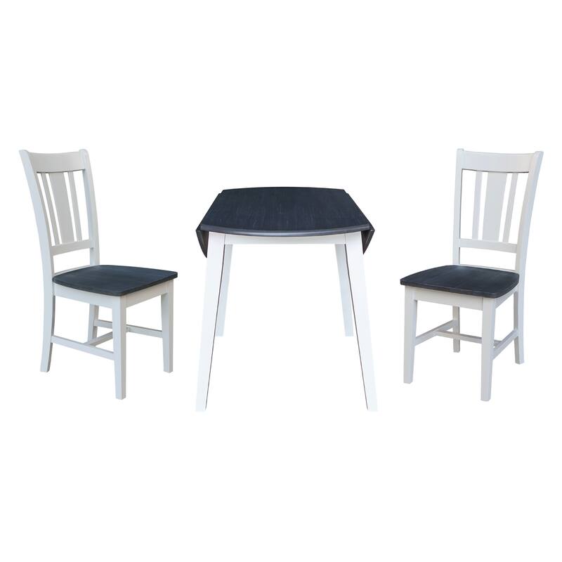 42" Round Dual Drop Leaf Table with Dining Chairs