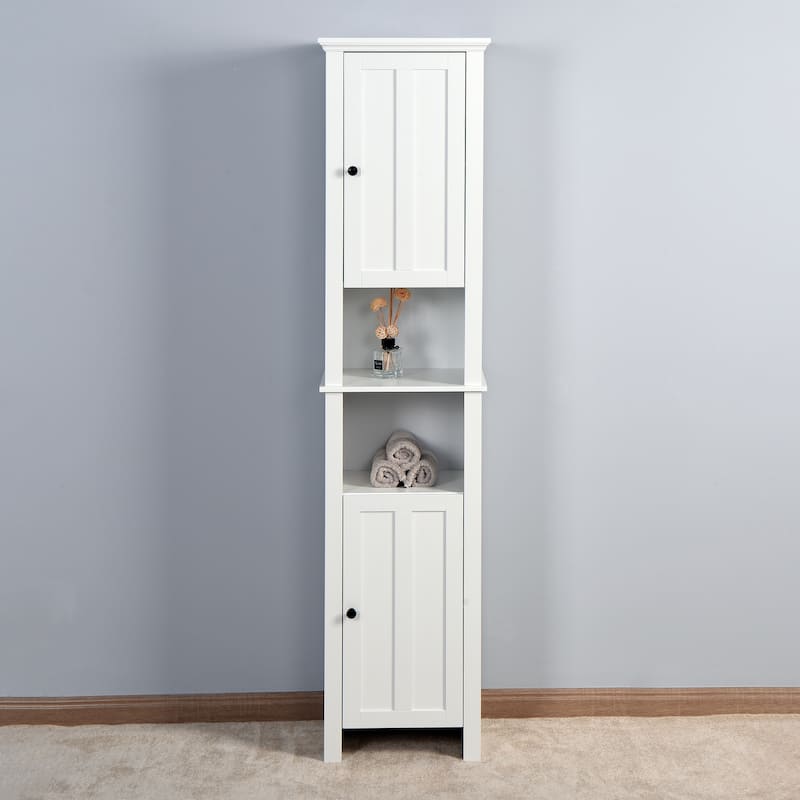 Bathroom Floor Storage Cabinet with 2 Doors