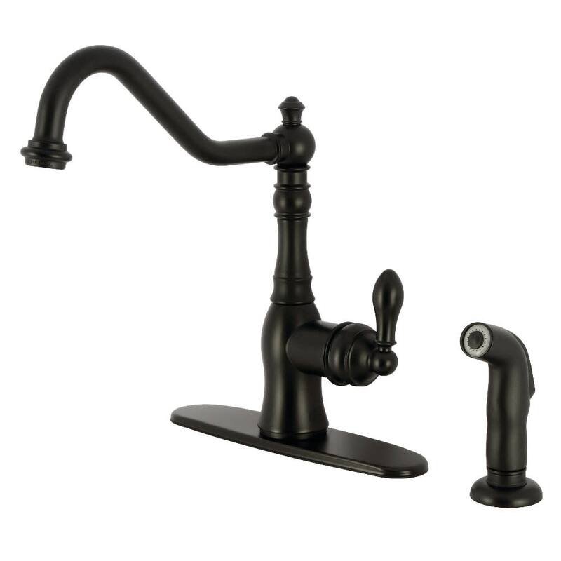 Kingston Brass American Classic 1.8 GPM Standard Kitchen Faucet - - Matte Black