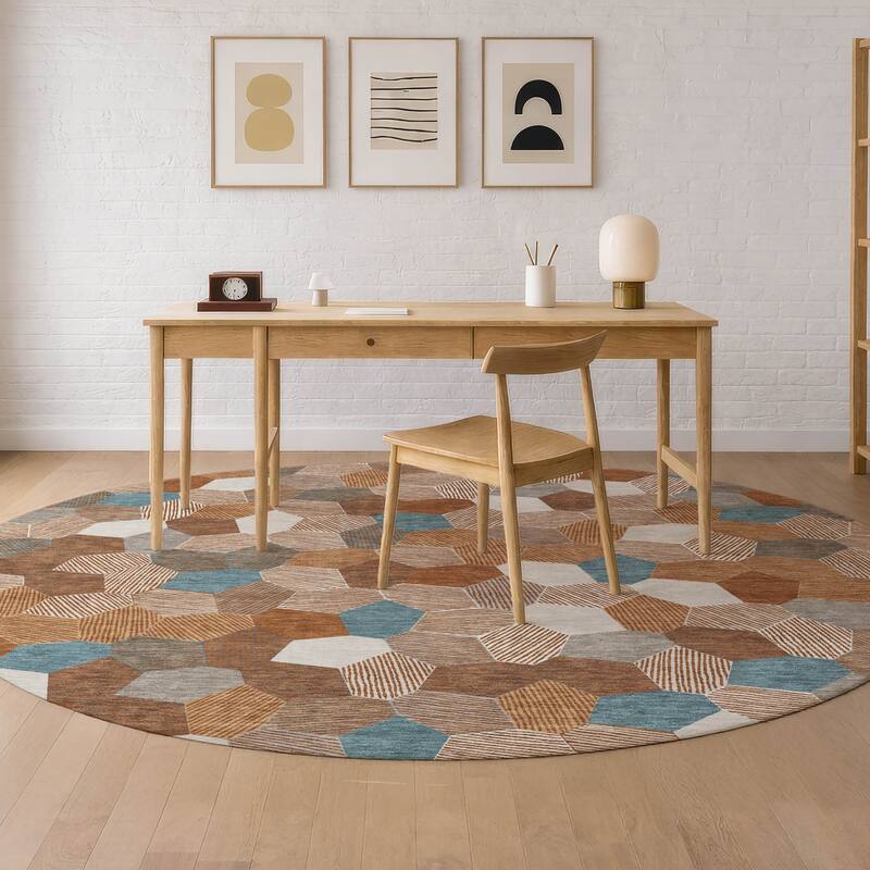 Machine Washable Indoor/ Outdoor Modern Loyd Chantille Rug