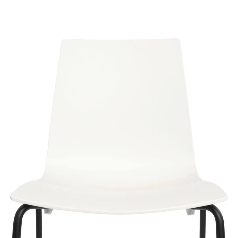 Furnish Theory Aero-S Pro Indoor/Outdoor Stackable Dining Side Chairs Polypropylene Shell & Powder-Coated Steel Legs (Set of 2)
