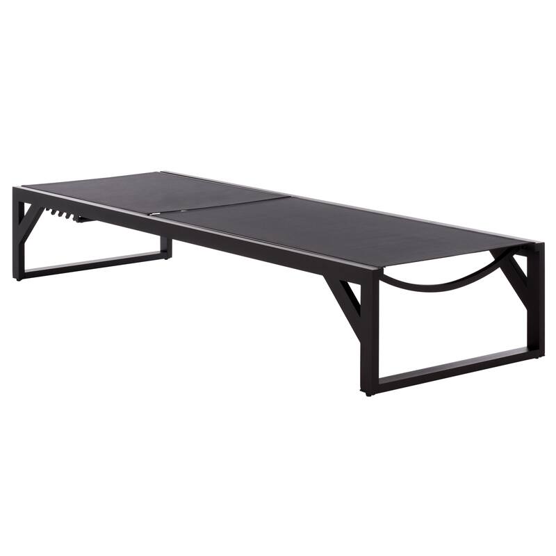 SAFAVIEH Outdoor Living Jordan Aluminum Lounger - 79"W x 27"D x 14"H