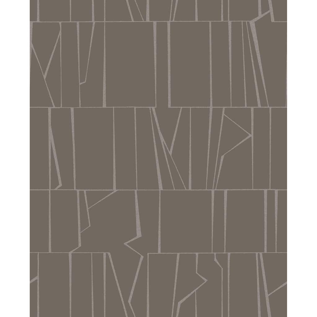 A-Street Prints Huntington Chocolate Geometric Stripe Wallpaper