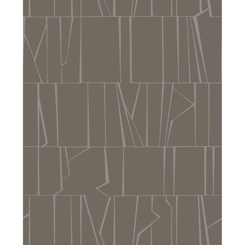 A-Street Prints Huntington Chocolate Geometric Stripe Wallpaper