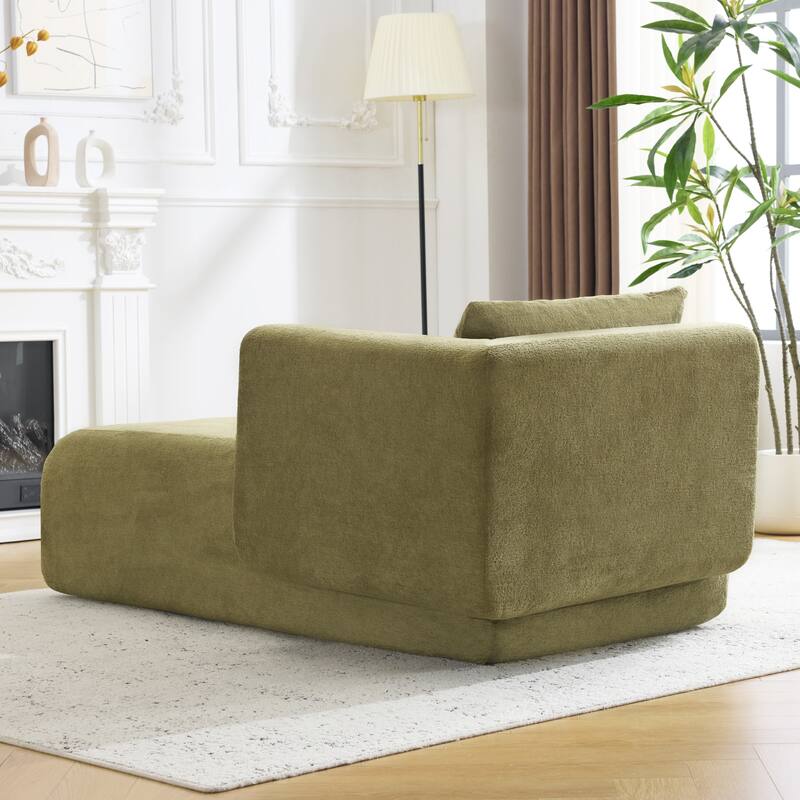 Bezseller Modern Chaise Lounge - Upholstered Sofa with Pillows for Bedroom & Living Room