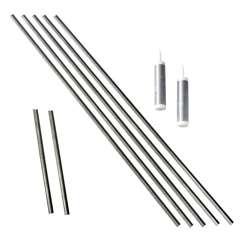 Fasade Backsplash Accessory Kit - Trim Kit - Crosshatch Silver