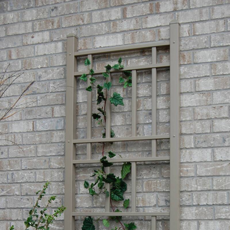 Dura-Trel Wellington 28 x 75 Inch PVC Vinyl Outdoor Garden Patio Trellis, Mocha - 14