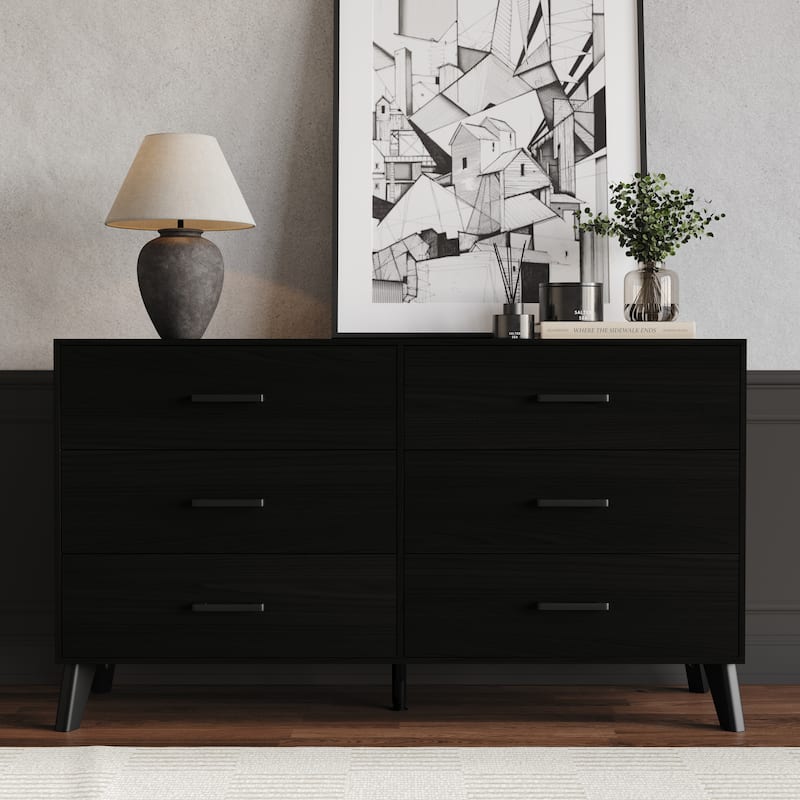 CraftPorch Classic Style 6-Drawers Wooden Dresser