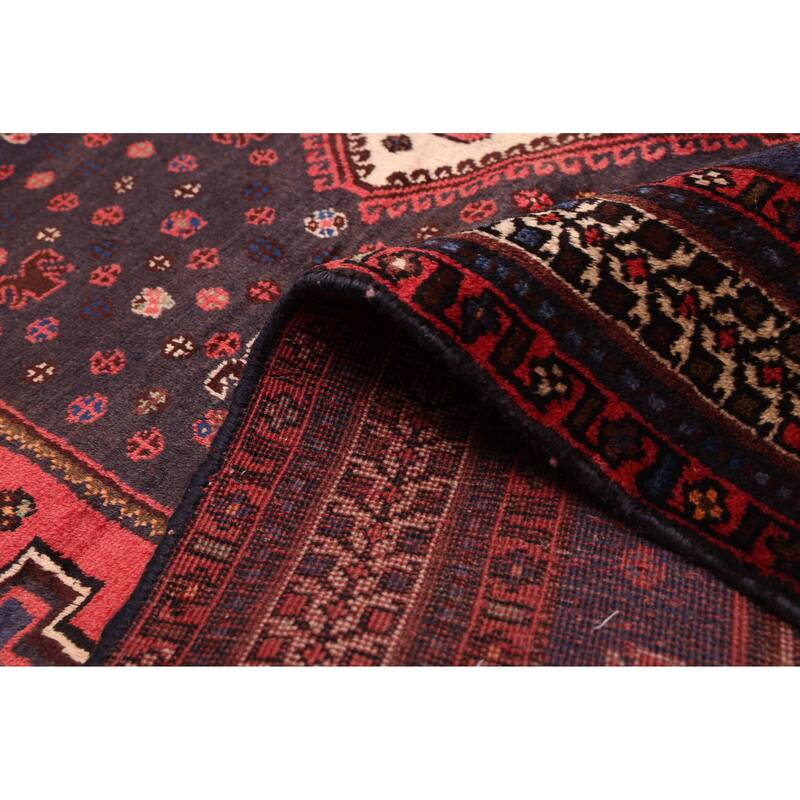 ECARPETGALLERY Hand-knotted Melis Dark Navy Wool Rug - 5'3 x 7'2