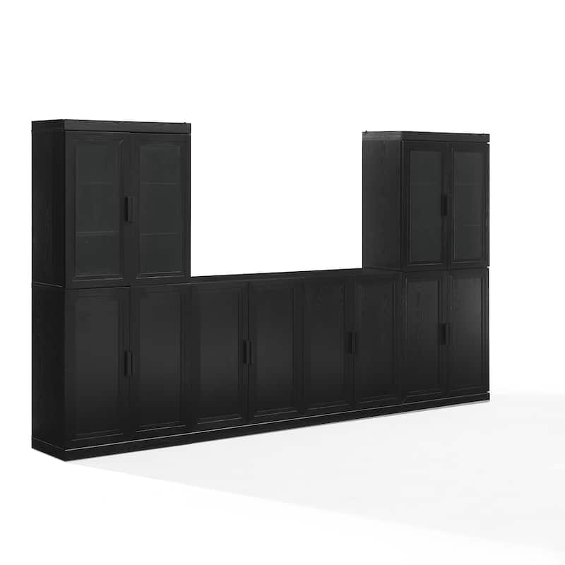 Crosley Essen 3-Piece Sideboard And Glass Door Pantry Set