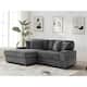 118.4"W Plush Modular Sectional Sofa with Pillows - 2 Piece Grey - Left Facing