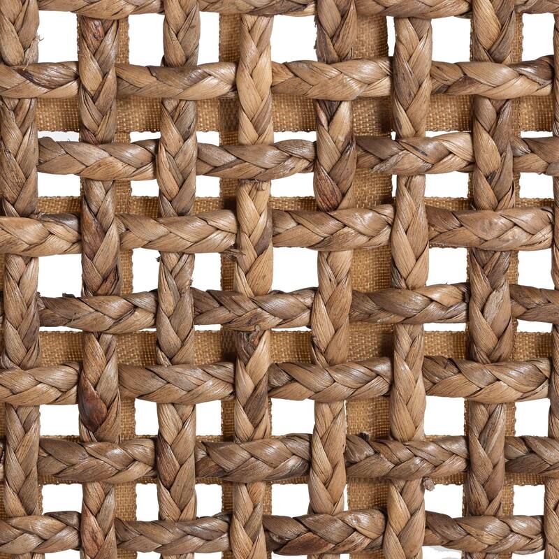 Alise Handwoven Seagrass Bar Stool with Mahogany Wood Frame - Bar-Height Chair for Kitchen or Home Bar, Earthy Brown