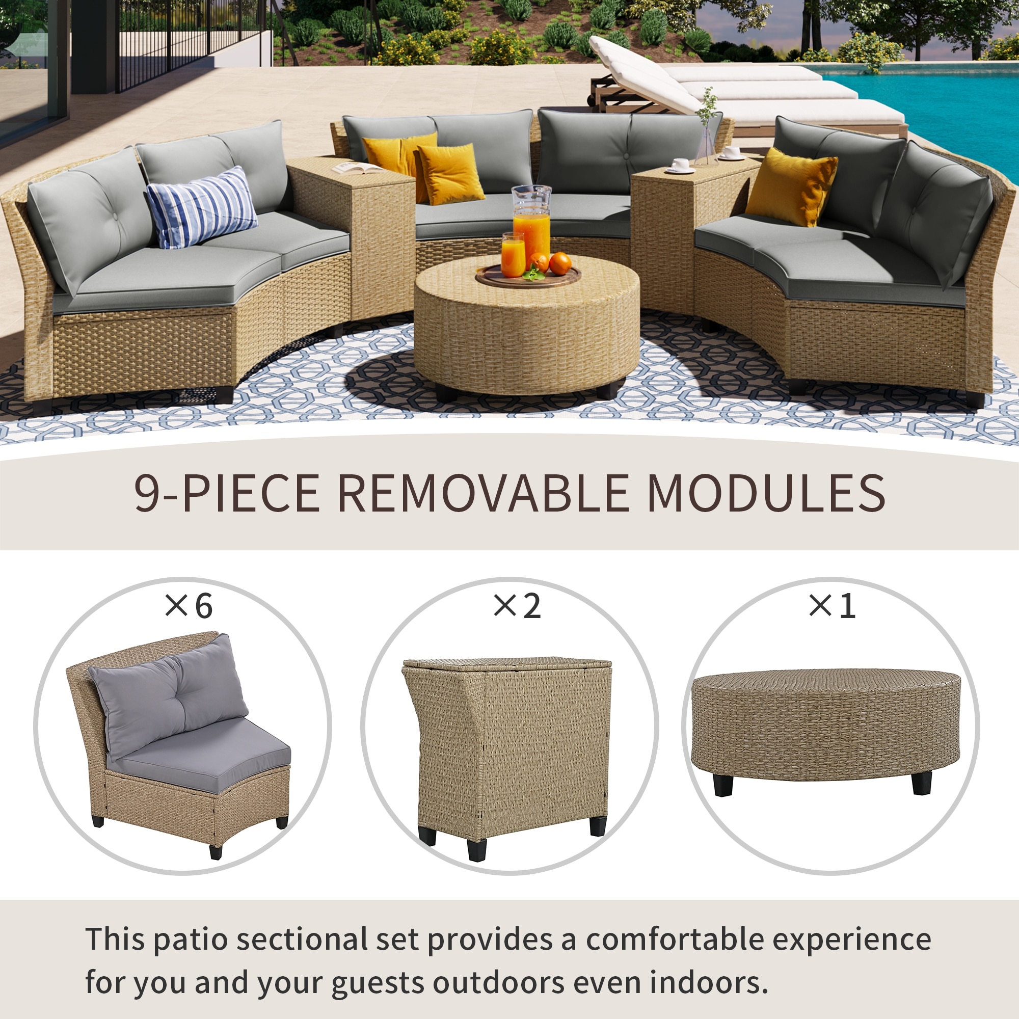 6 person sales outdoor sectional
