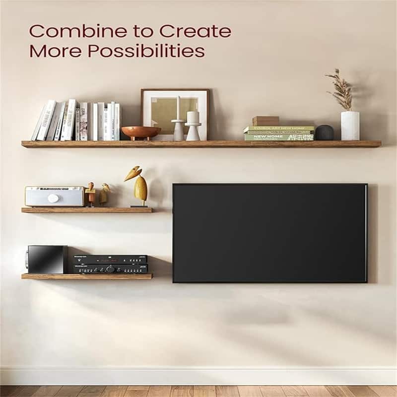 Wall Shelves Set of 3 - 7.9"D x 23.6"W x 1.5"H