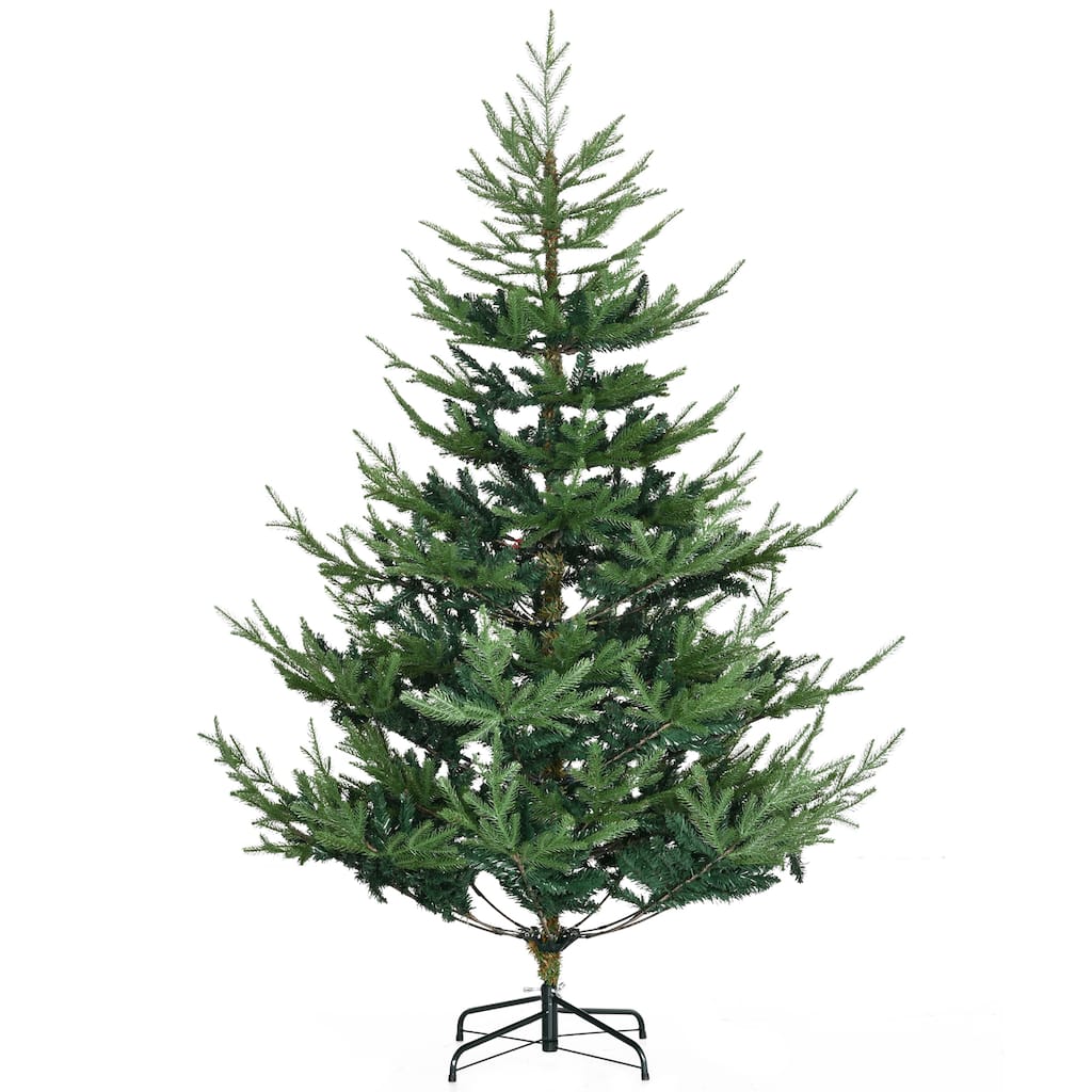 Pine Artificial Christmas Tree with Realistic Branches, Auto-Open Hinged Design, Steel Base, Easy Setup for Holiday Décor