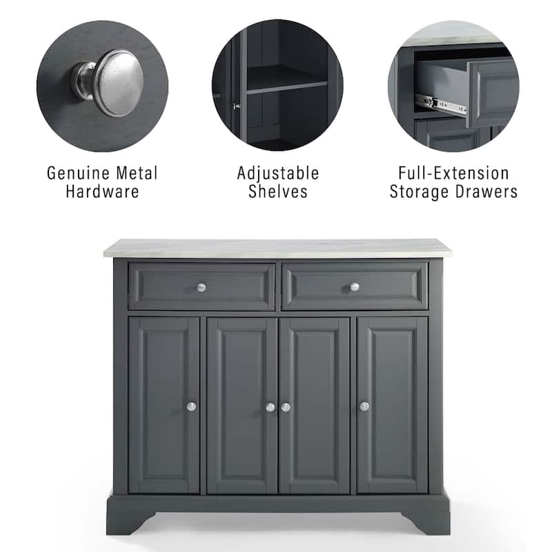 Kitchen Island Cart with Storage, Portable Kitchen Furniture, Modern Kitchen Island, Distressed Gray Kitchen Island