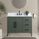 preview thumbnail 13 of 128, Vanity Art 42" Single Sink Bathroom Vanity Cabinet with Engineered Marble Countertop 42"/Matte Black Handle - Vintage Green