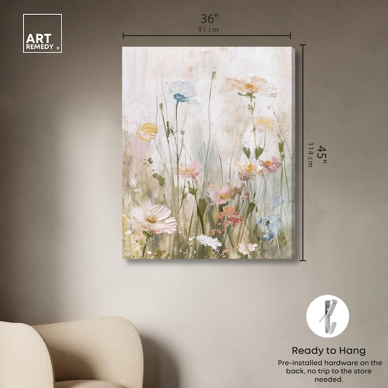Floral Luster Canvas by Art Remedy, Gallery Wrapped