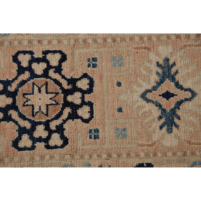 Hand Knotted Oriental 100% Wool Carpet Traditional All-Over Navy Blue & Blues Ziegler Area Rug - 9' 9'' X 8' 3''