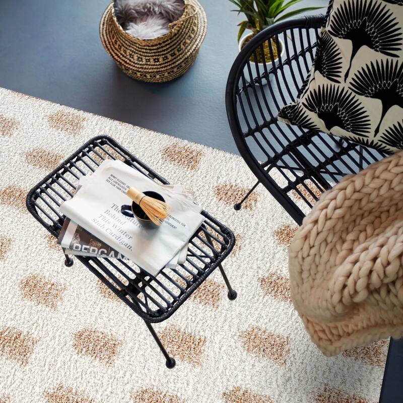 Scandinavian Arrow Shag Rug - Modern Look - Anthracite Dark Gray - Easy Maintenance