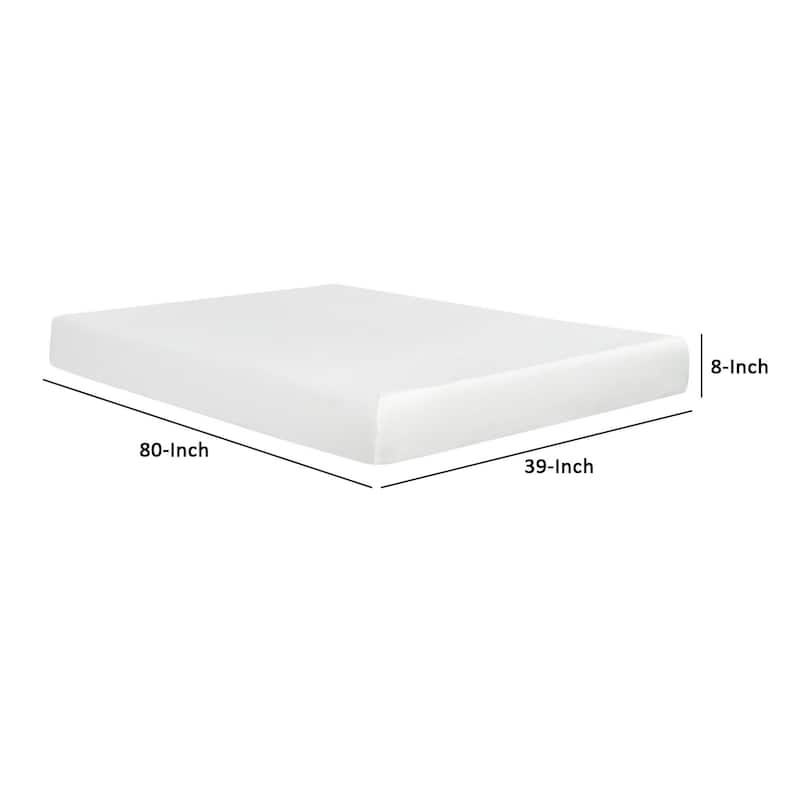 Bree 8 Inch Plush XL Twin Size Mattress with Gel Foam, Aloe Vera Infused