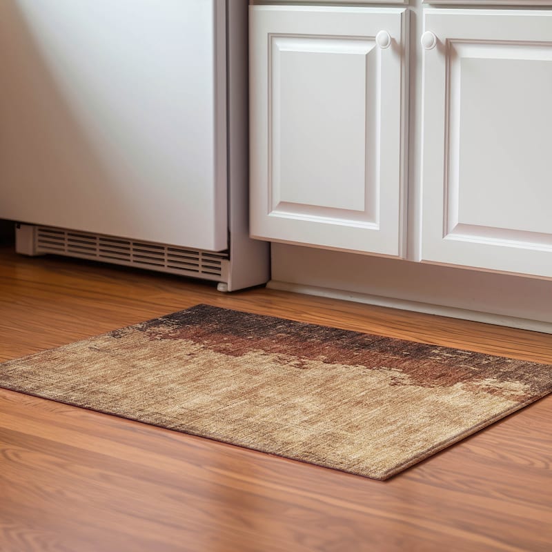 Premium Washable Super Soft Mayfield Rug - Tan - 1'8" x 2'6"