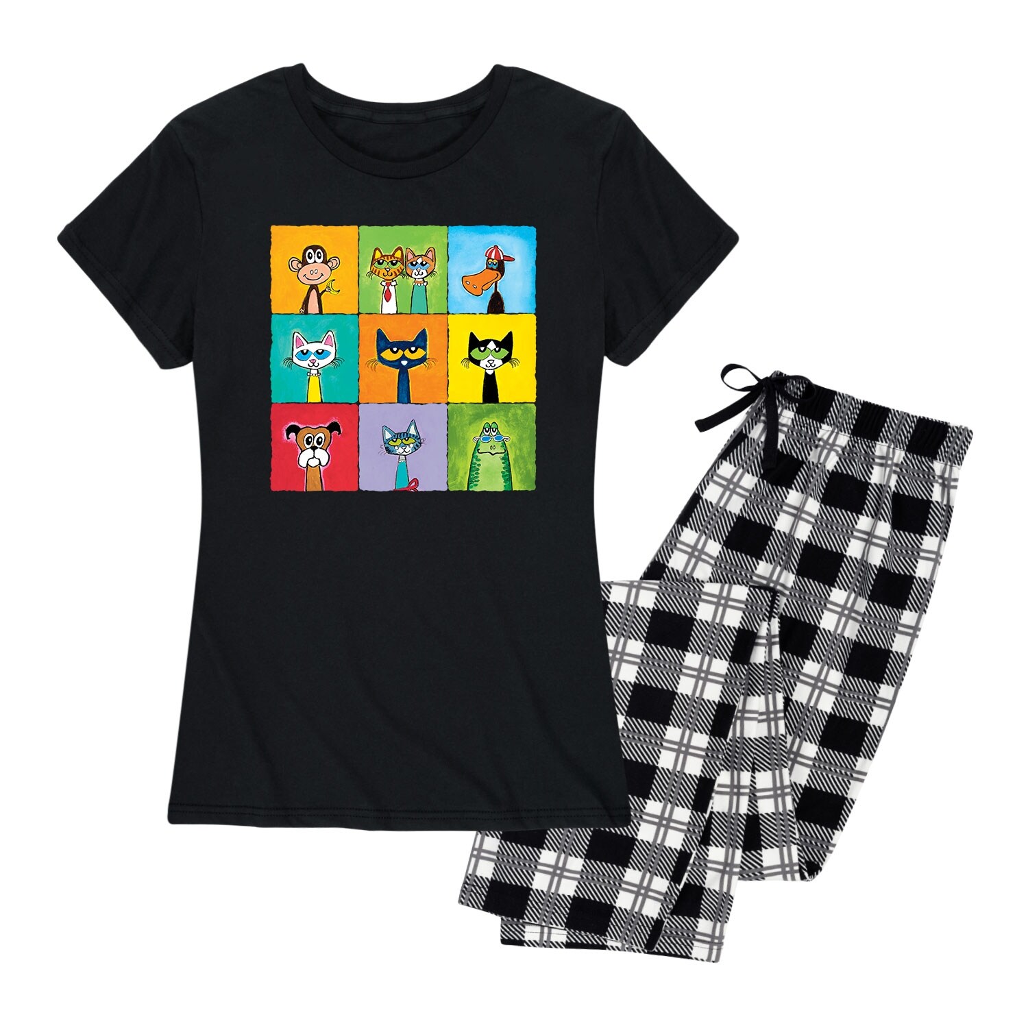 Shop Pete The Cat Family Friends Collage Women S Pajama Set