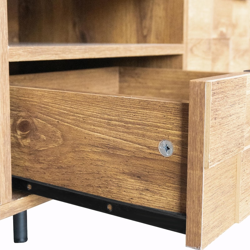 78" TV Stand for 85", 75", and 65" TVs, Wood TV Console for Living Room