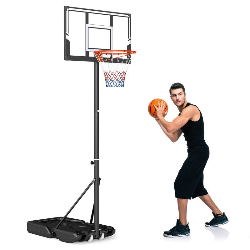 Goplus 3.3-10 FT Portable Basketball Hoop Outdoor with Shatterproof - See Details