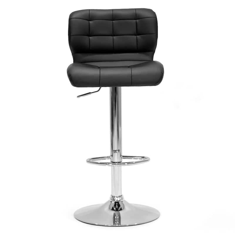 Adler Faux-leather and Metal Adjustable-height Bar Stool (Set of 2)