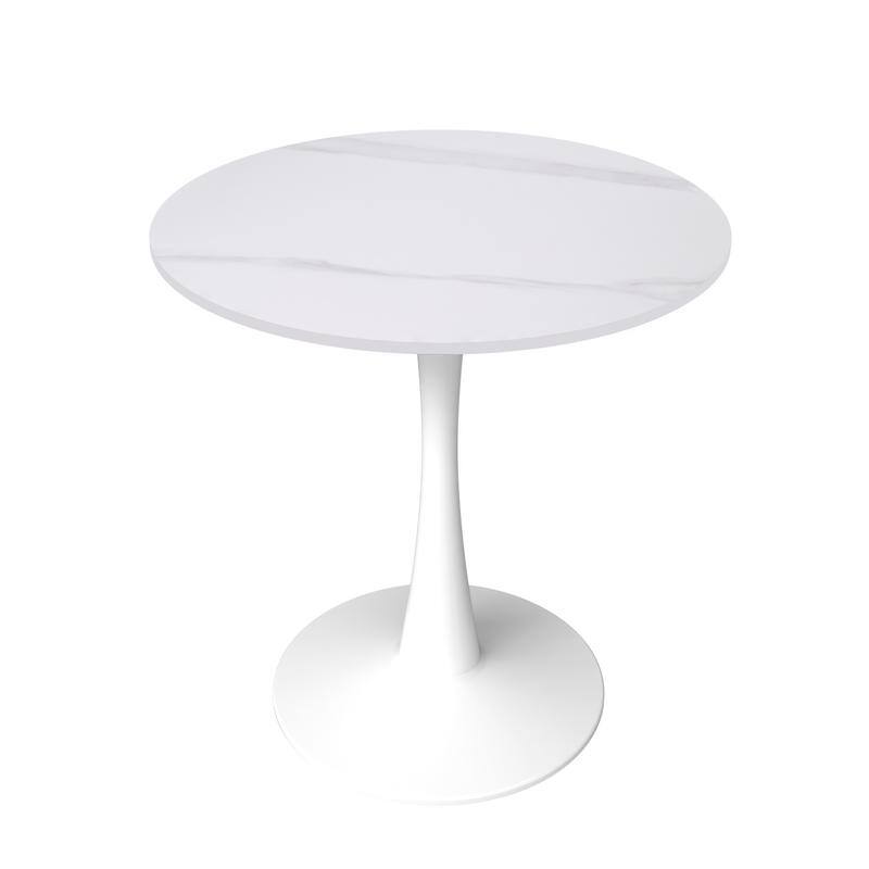 Bristol Modern 31" Round Sintered Stone Dining Table with Pedestal Base - Minimalist Scratch-Resistant Kitchen Table