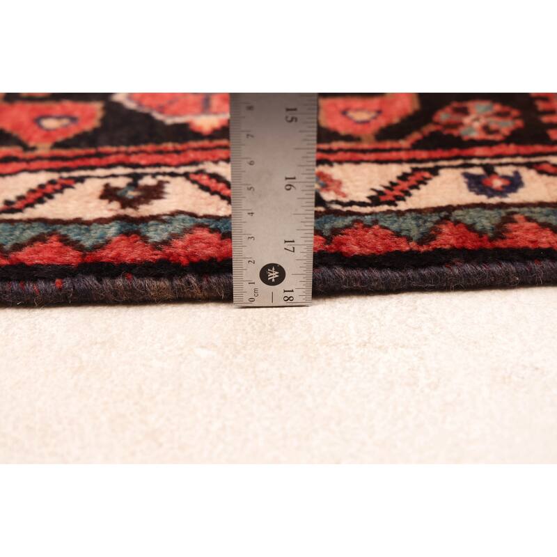 ECARPETGALLERY Hand-knotted Anatolian Vintage Black, Red Wool Rug - 4'10 x 10'6
