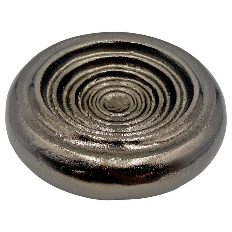 10 Inch Wide Decorative Handmade Aluminum Round Bowl in Bronze - 10 x 10 x 2.5 in