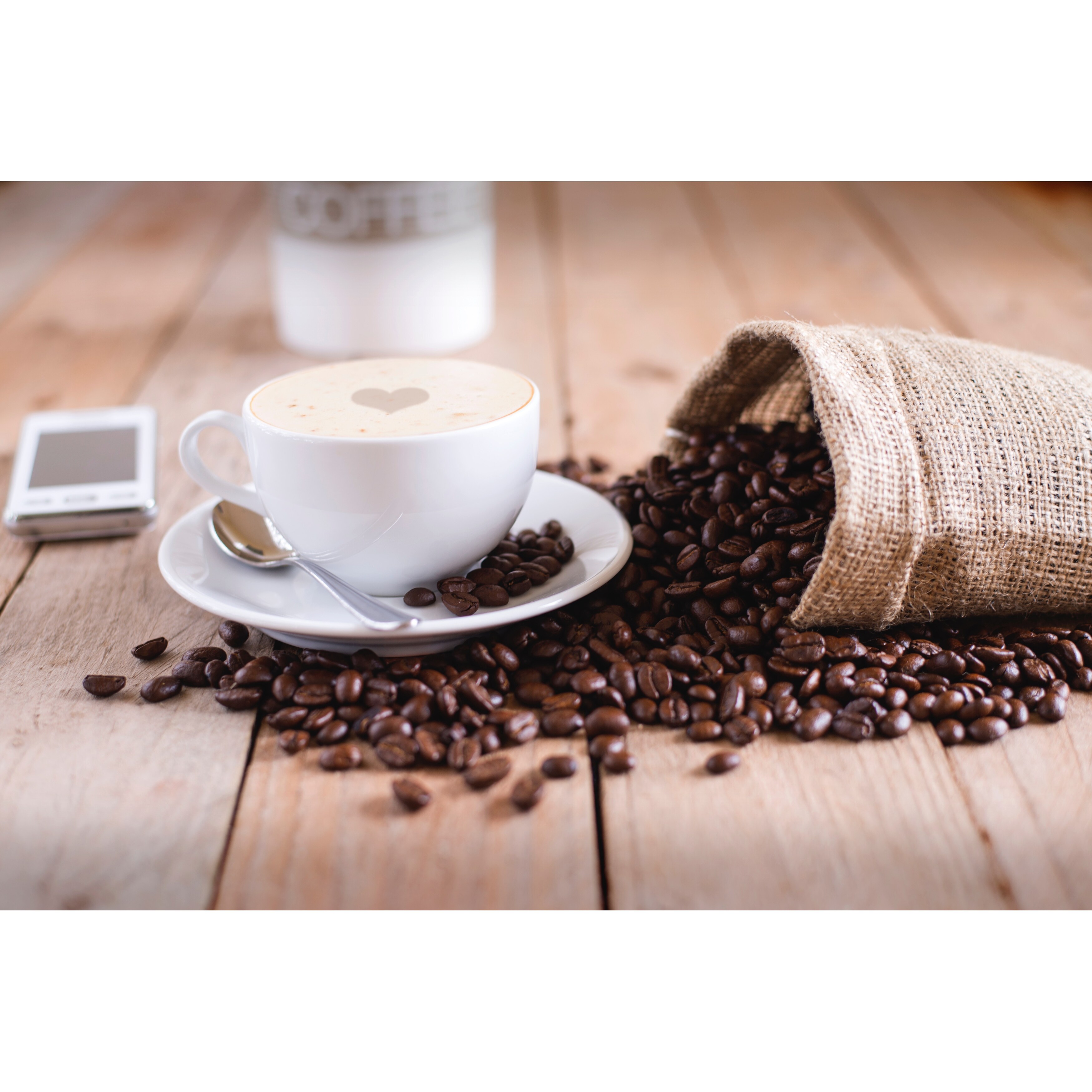 Shop Food Love Coffee Bag Photograph Art Print Wall Artwork Decor