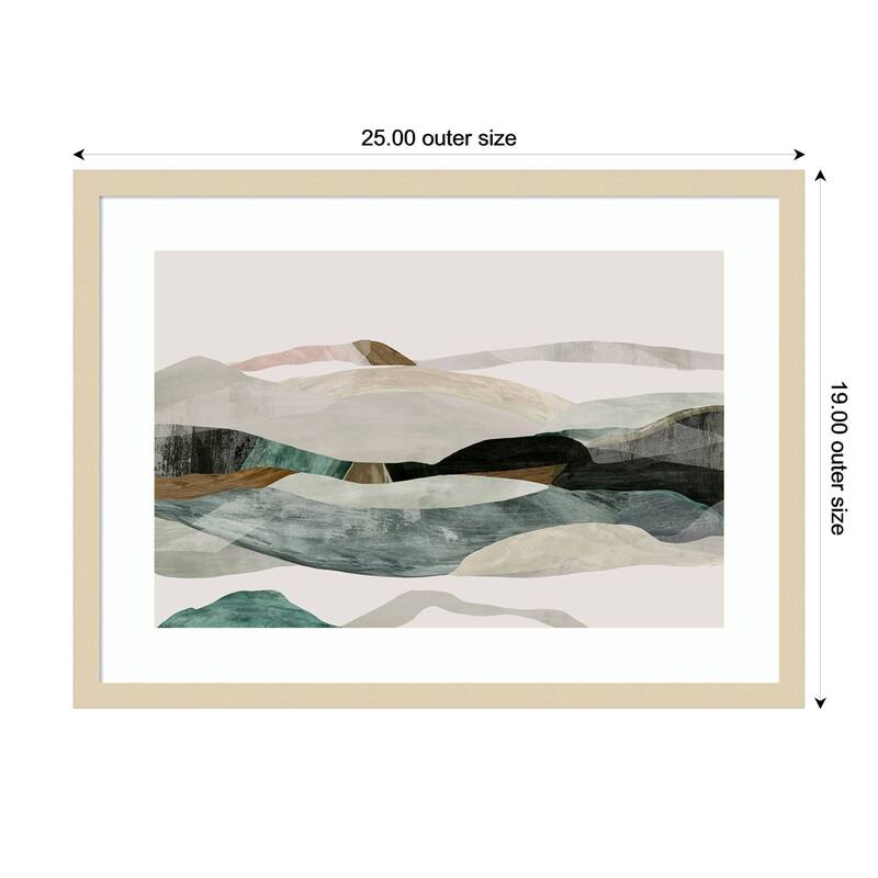 Winter in the Mountains by PI Studio Wood Framed Wall Art Print - 25 x 19 in