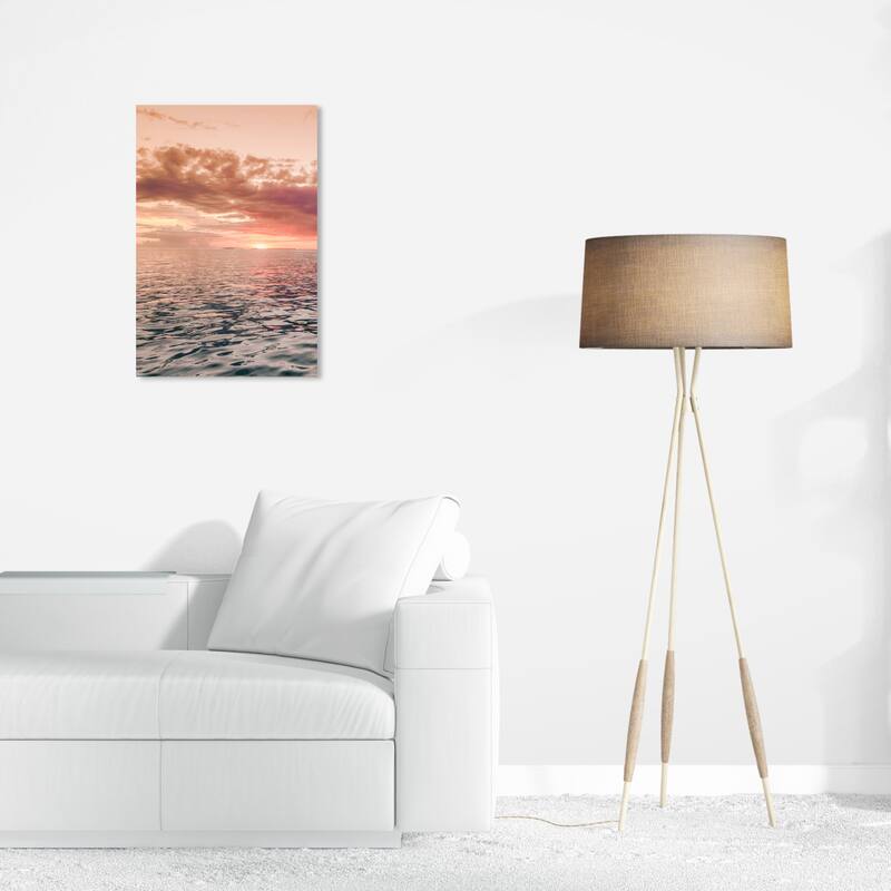Wynwood Studio Canvas Nature and Landscape Terrestrial Sea Orange and Nautical & Coastal Wall Art Canvas Print - 24 x 16