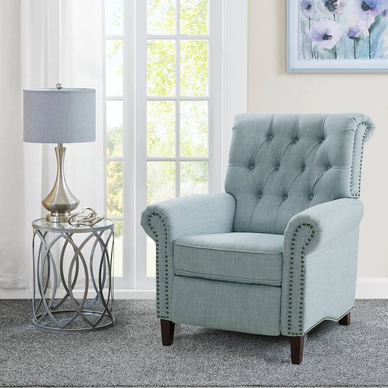 Madison Park Jetta Push-back Recliner - Light Blue