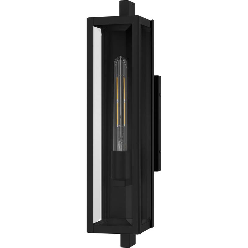 Matte Black Outdoor Wall Lantern from the Dale Collection - Black