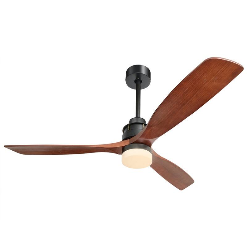 60" Black & 52" White Ceiling Fans with LED Light & Reversible DC Motors