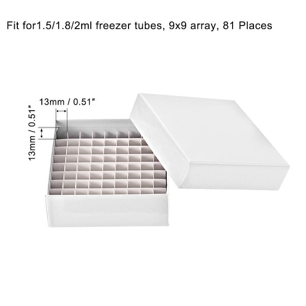 Freezer Tube Box 81 Places Waterproof for 1.5/1.8/2ml