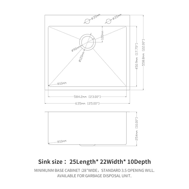 Drop-In 16 Gauge Single Bowl Stainless Steel Kitchen Sink in Brushed Nickel