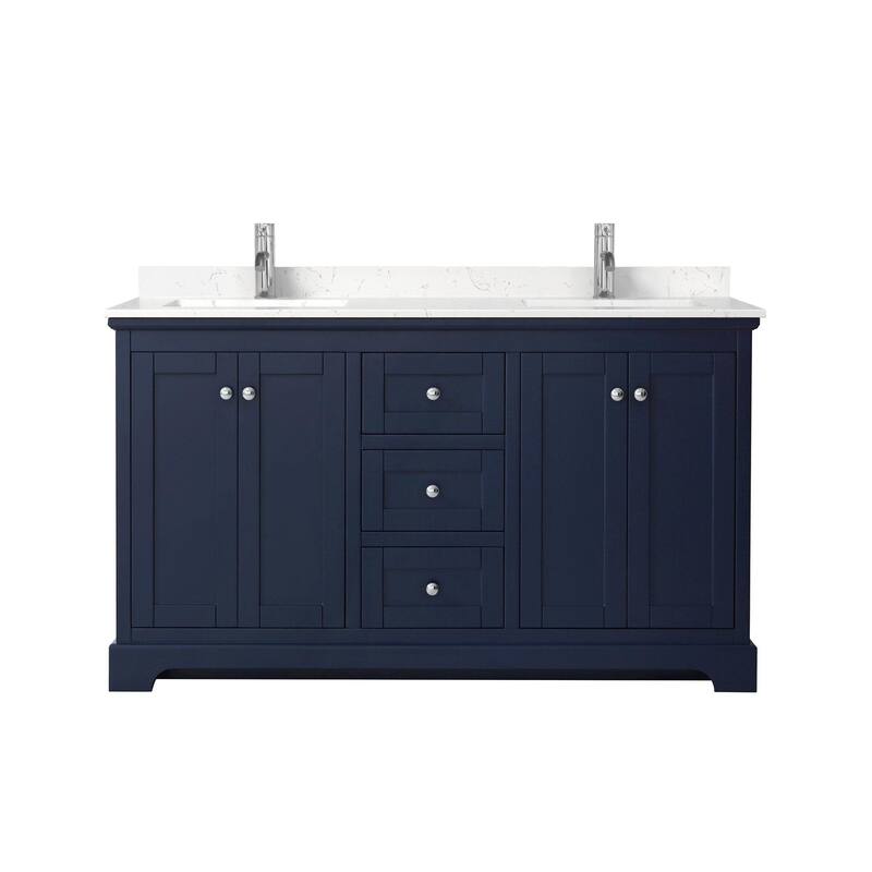 Wyndham Collection Avery 60" Free Standing Double Basin Vanity Set