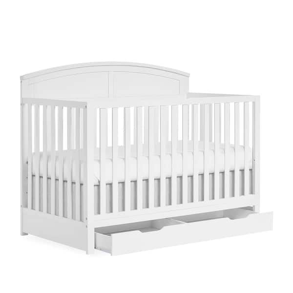 slide 2 of 5, Dream On Me Storybrooke 5 in 1 Convertible Crib with Under Drawer - White White